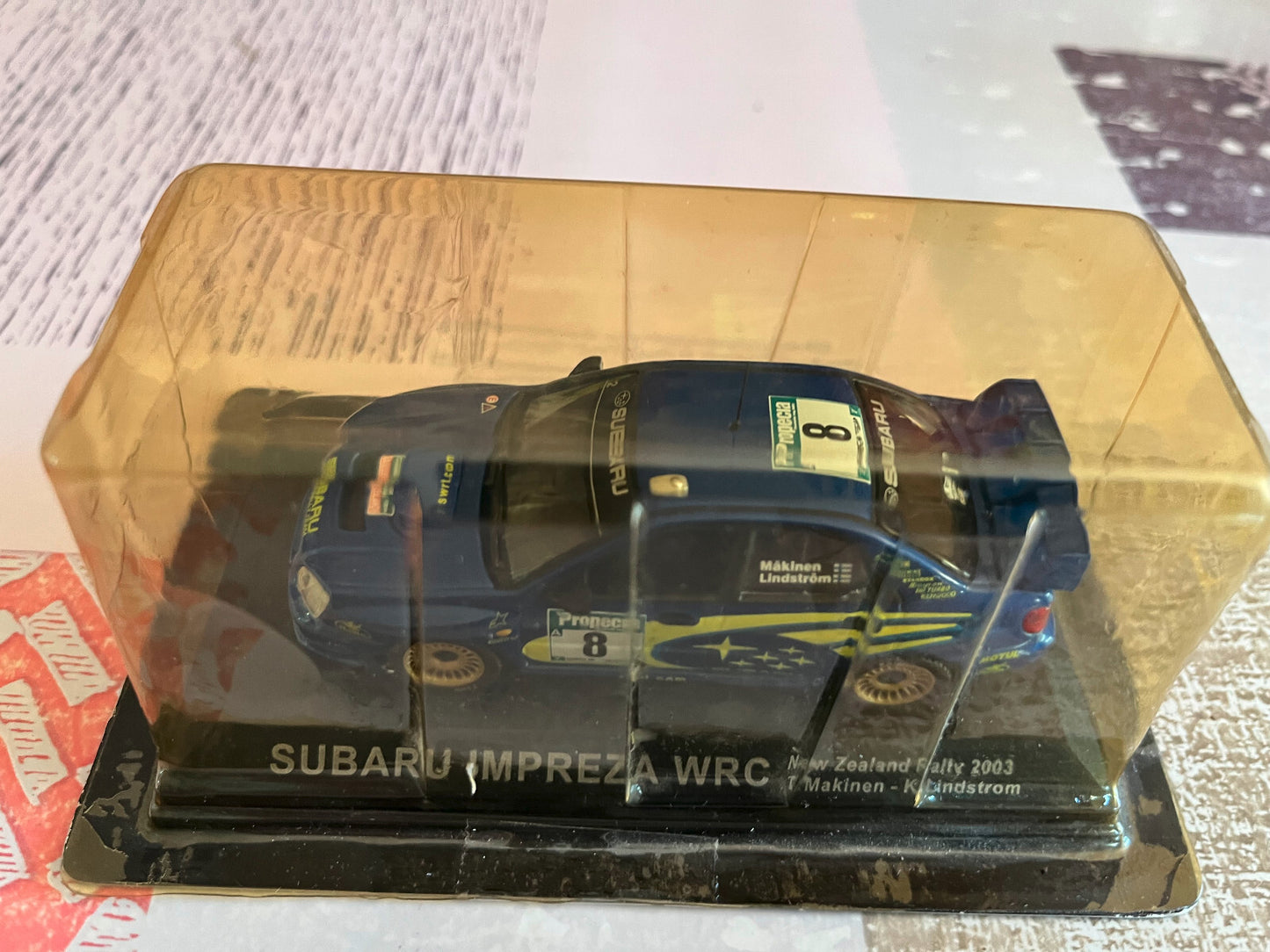 Voiture miniature Rallye New Zeland WRC Subaru Impreza WRC 2003 Makinen 1/43