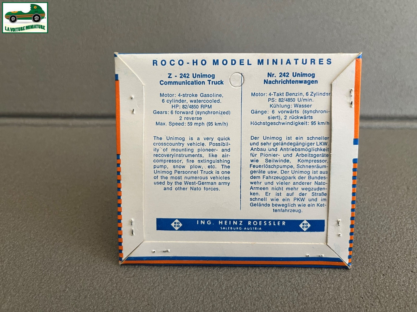 Miniature Engin Militaire Camion Z-242 Unimog Truck Roco Minitanks 1/87 HO