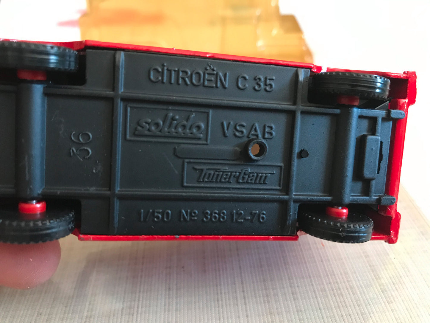 Voiture Miniature Pompiers Citroen C35 VSAB Solido au 1/50