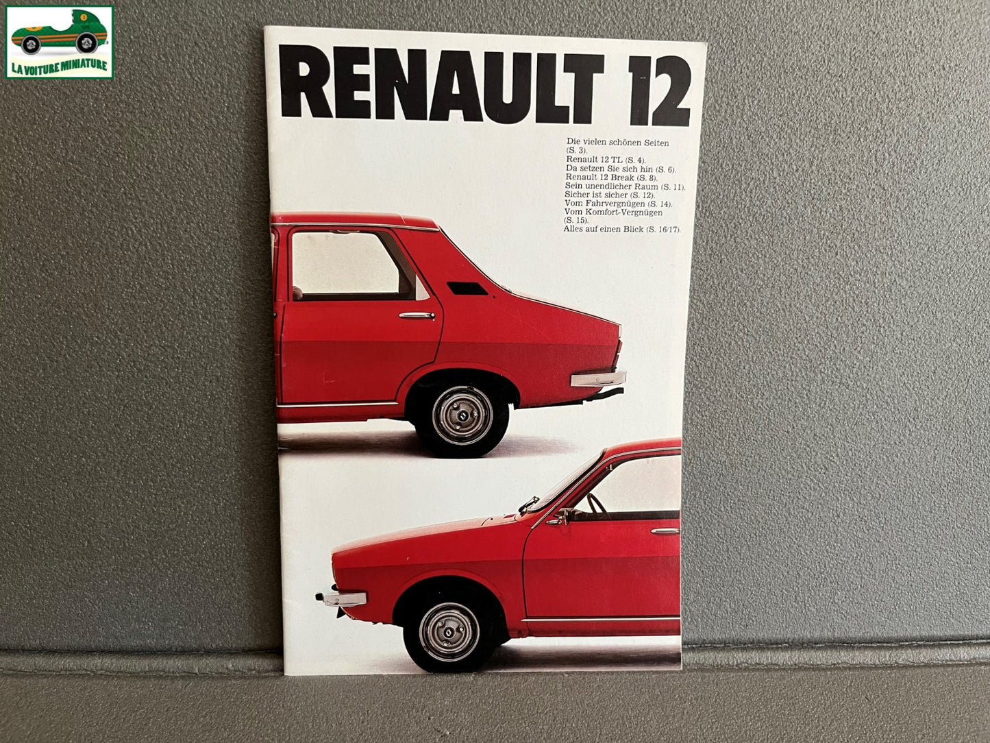 Ancien Dépliant Brochure Documentation Automobile Renault 12 Allemand