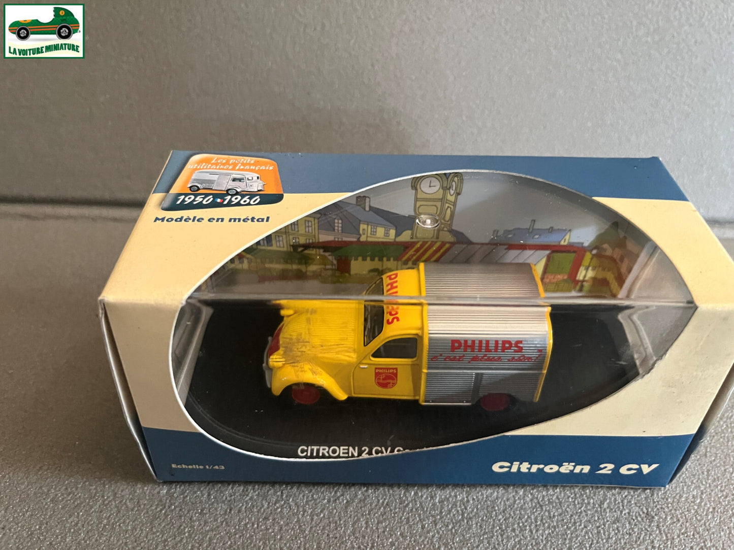 Voiture Miniature Utilitaire Citroen 2CV Camionnette Philips Atlas Eligor 1/43