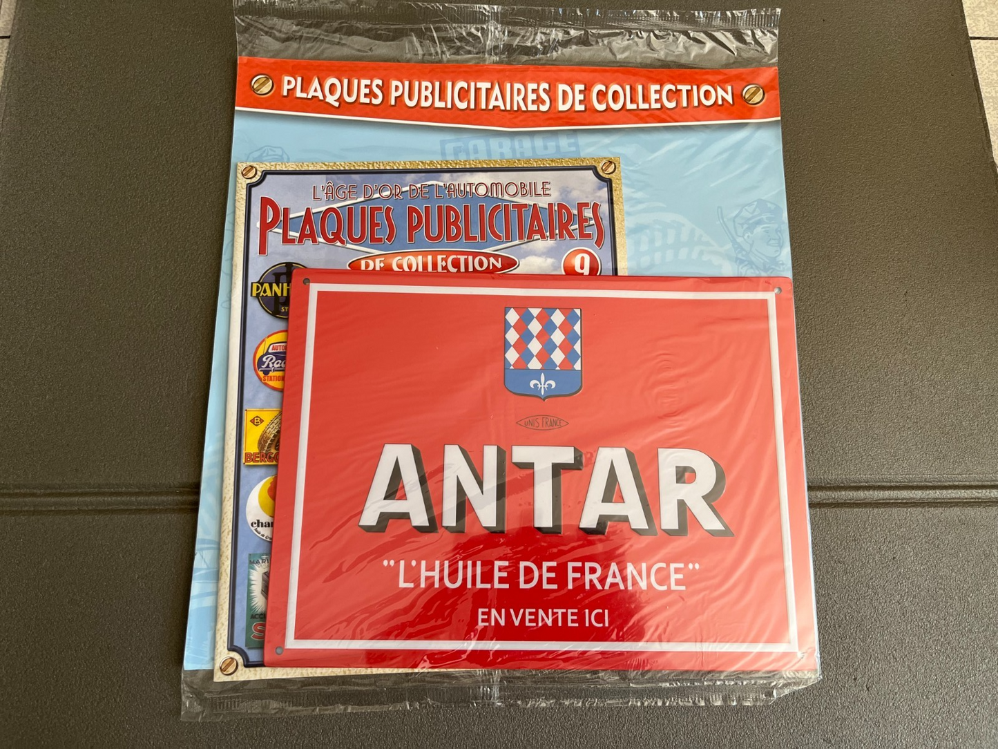 Plaque Métal Voiture Automobile Publicitaire Collection Antar Huile