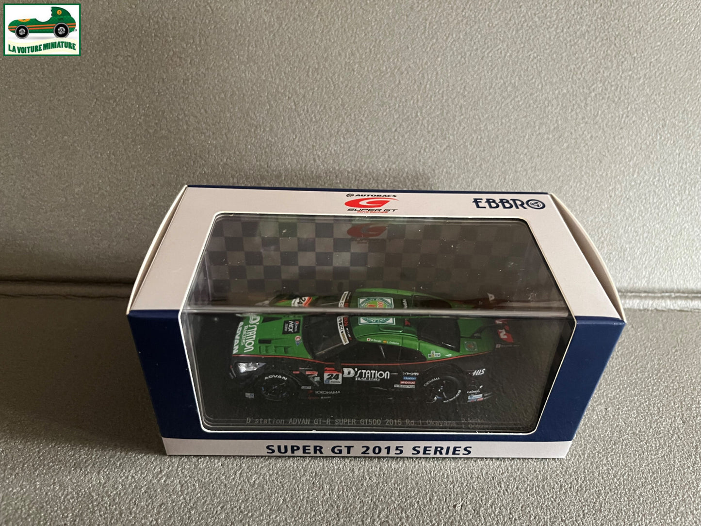 Voiture Miniature Nissan D'Station Advan GT-R Super GT500 2015 Ebbro 1/43