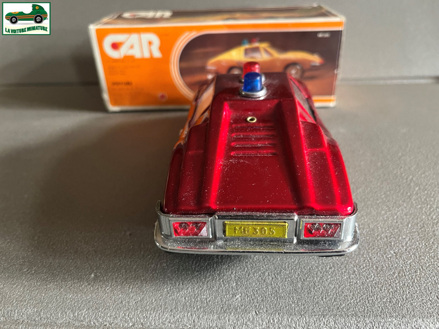 Ancien Jouet Voiture CAR Police MF305 Made in China Tole Metal à Friction