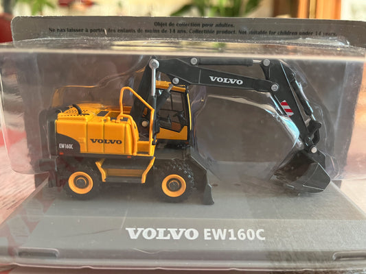 Miniature Véhicule de chantier Volvo EW160C Pelle Hachette 1/72