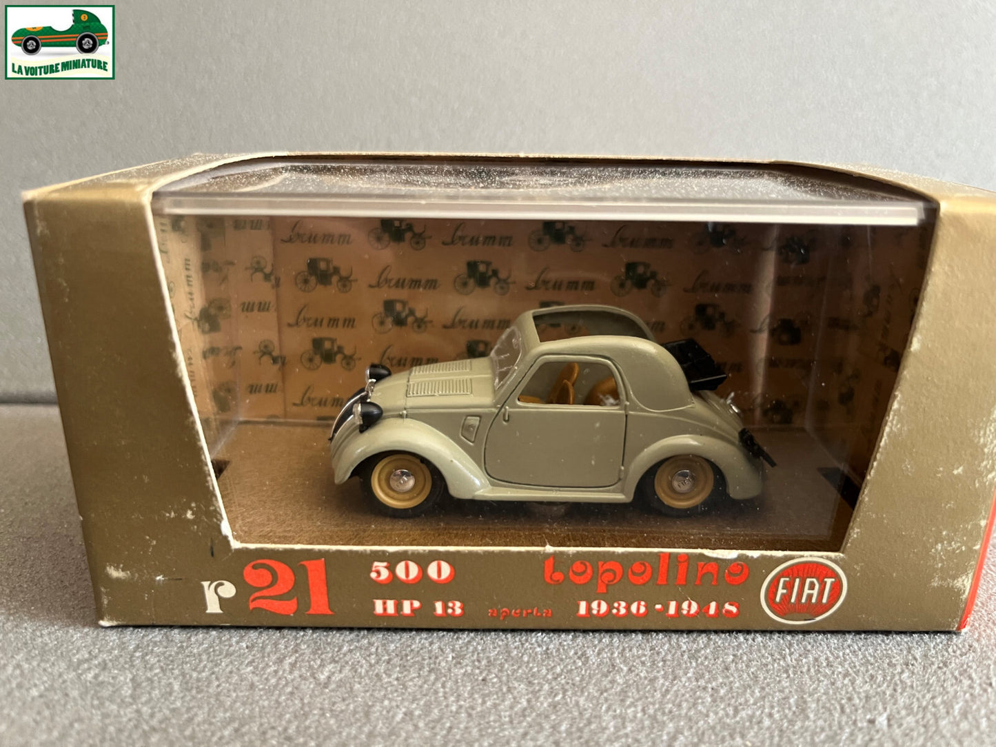 Voiture miniature Fiat 500 Topolino Brumm Italy au 1/43
