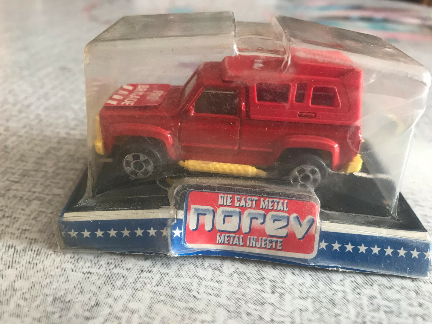 Ancienne Voiture Norev Miniatures 4x4 Fire Brigade Type Majorette 1/64 Minijet