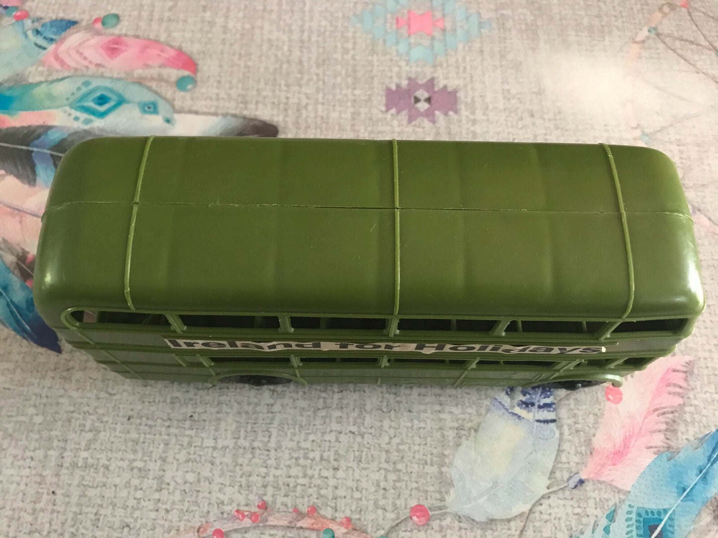 Jouet Ancien Plastique Car Bus Ireland for Holidays College Green 20cm environ