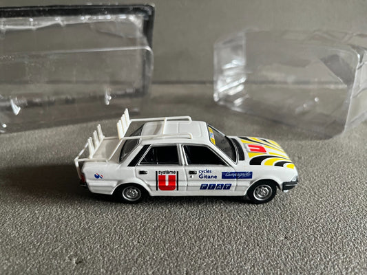Voiture Miniature Peugeot 505 1987 Tour de France Vélo Norev 1/43