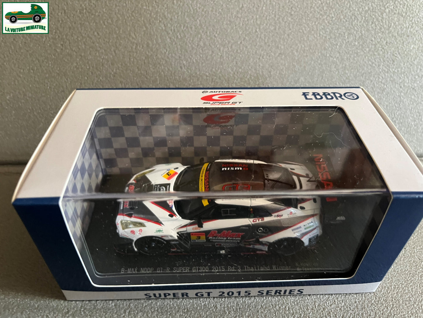 Voiture Miniature B-Max NDDP GT-R Super GT300 2015 Ebbro au 1/43