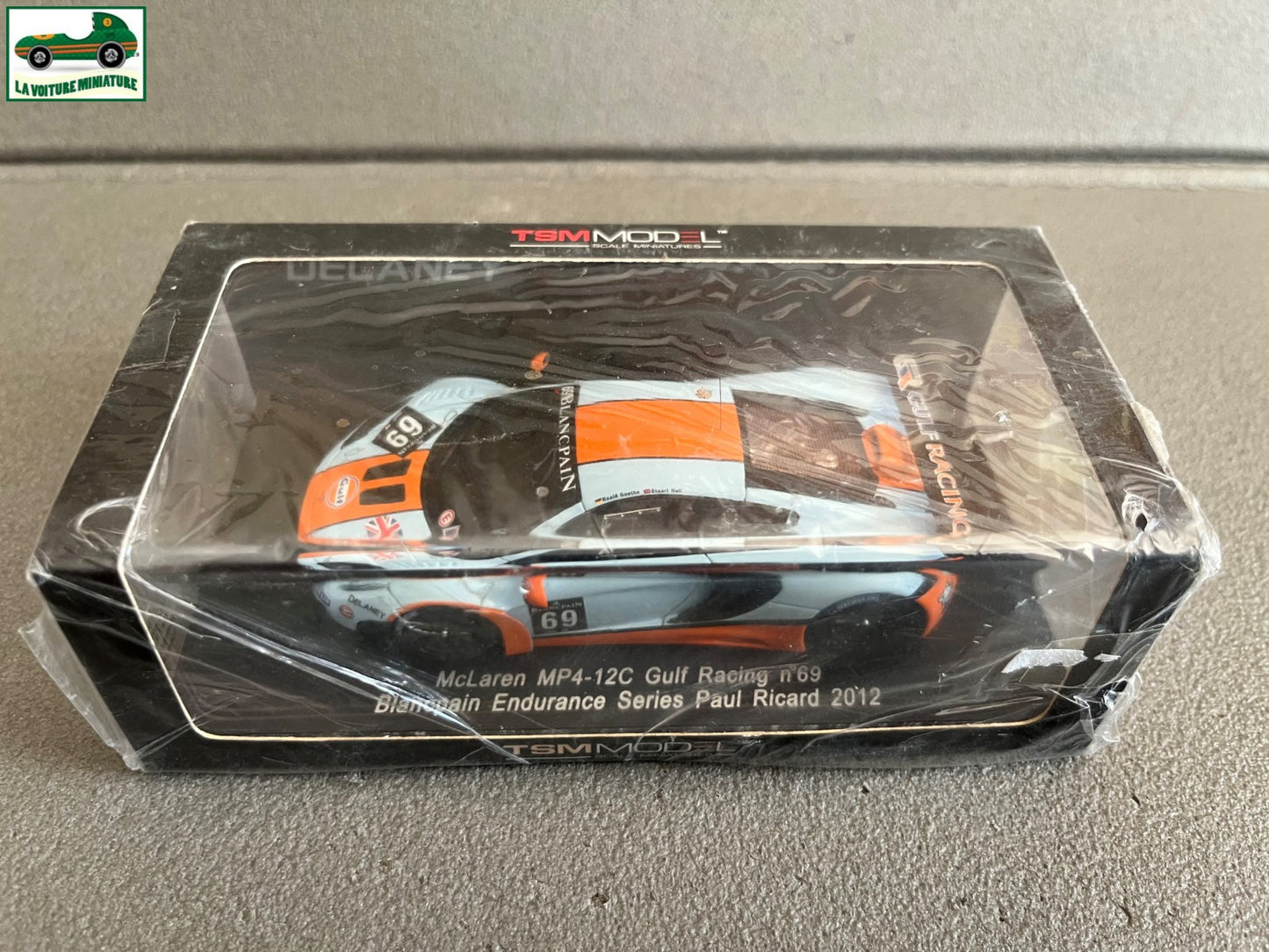 Voiture Miniature McLaren MP4-12C Gulf Racing Paul Ricard 2012 TSM Spark 1/43