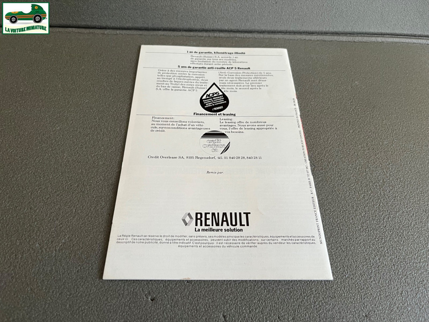 Ancien Dépliant Brochure Documentation Automobile Renault 6