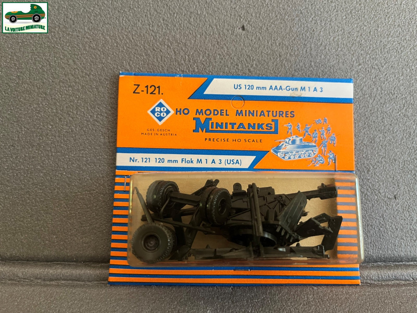 Miniature Engin Militaire Canon Z-121 US 120 mm AAA-Gun Roco Minitanks 1/87 HO