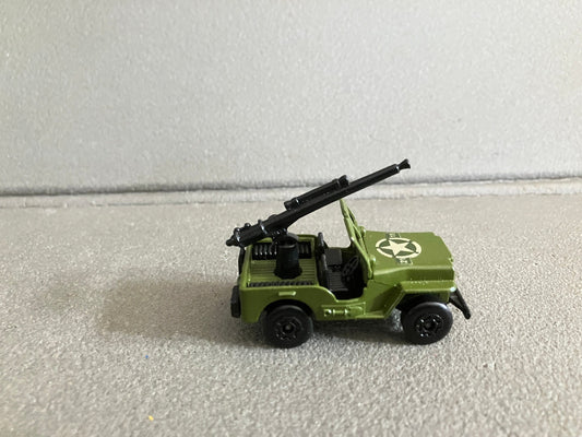 Ancienne Miniature Militaire Voiture Jeep Superfast N°38 Matchbox 1976