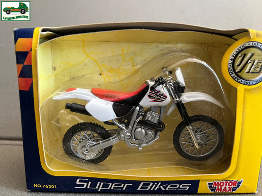 Moto miniature Honda 400R Cross Super Bikes Motor Max 1/18