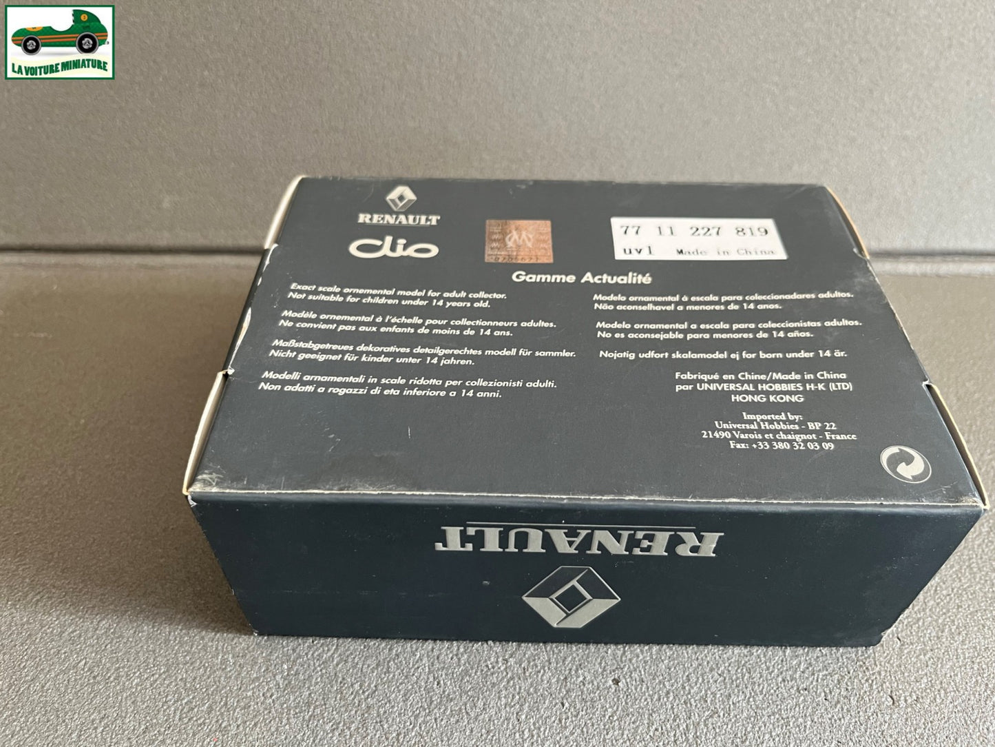Voiture Miniature Renault Clio Olympique de Marseille UH OM Football au 1/43
