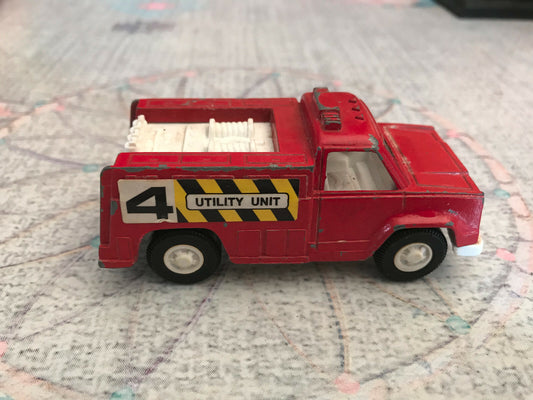 Ancienne Miniature Camion Pompiers Tootsietoys Chicago Bio Equip Truck USA