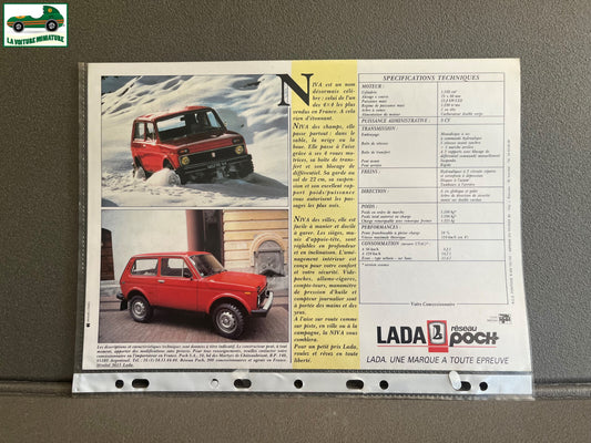 Ancien Dépliant Brochure Documentation Automobile Lada 4x4 Niva