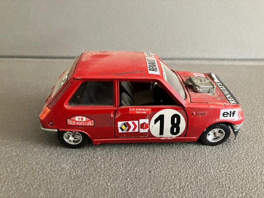 Ancienne Voiture Miniature Renault R5 Rallye Monte Carlo Burago Italy au 1/24