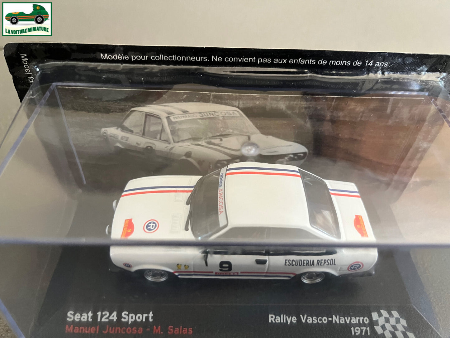 Voiture Miniature Seat 124 Sport Rallye Vasco Navarro 1971 au 1/43
