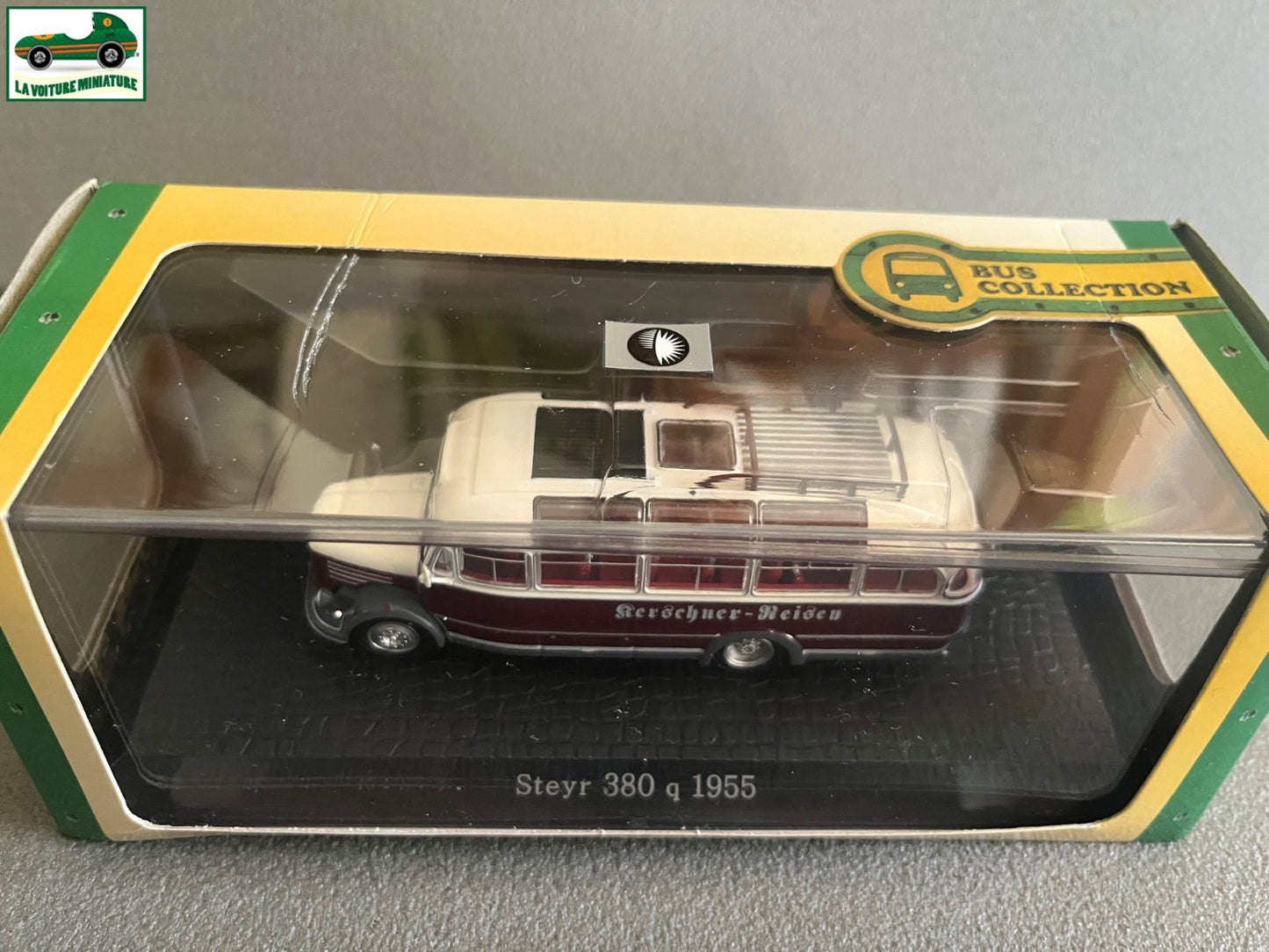 Voiture miniature Steyr 380 q 1955 Autobus Autocar Bus Collection Atlas 1/72