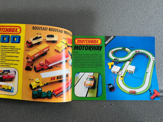 Ancien Dépliant Documentation Catalogue Jouet Voiture Matchbox 1979 1980