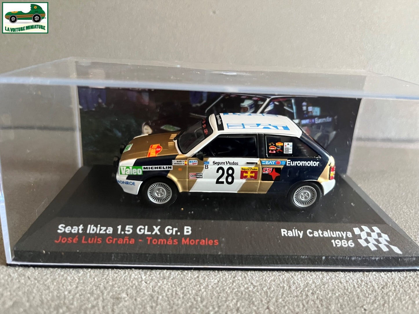 Voiture Miniature Seat Ibiza 1.5 GLX Gr.B Rallye Catalunya 1986 au 1/43