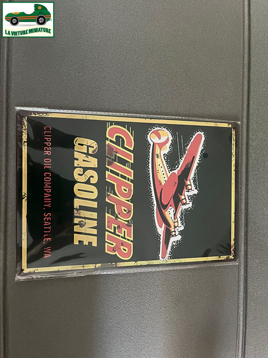 Plaque Métal Voiture Automobile Garage Huile Moteur Clipper 20 x 30 cm