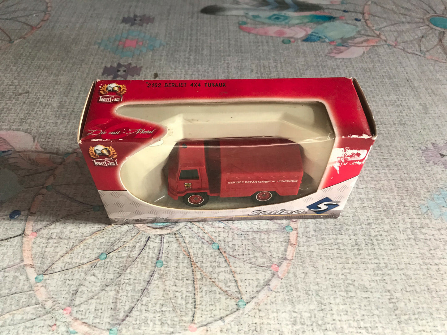 Voiture Miniature Pompiers Camion 2162 Berliet 4x4 Tuyaux Solido TonerGam 1/50