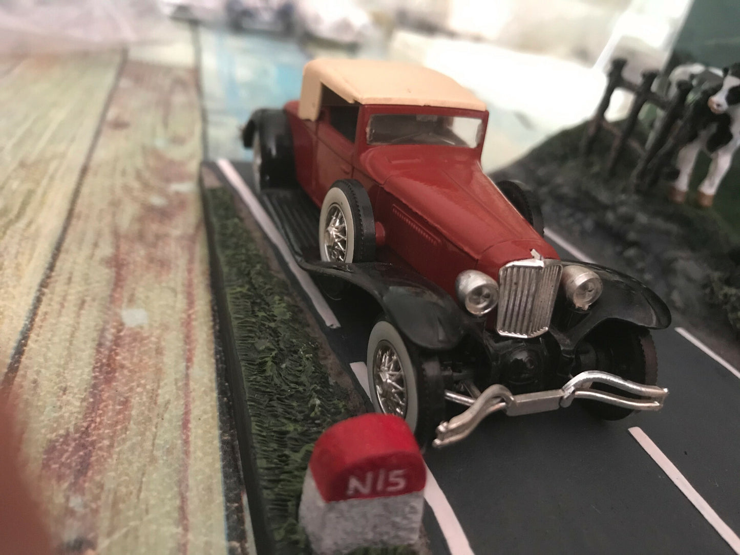 Voiture Miniature Diorama Campagne N15 + Cord L 29 Solido au 1/43
