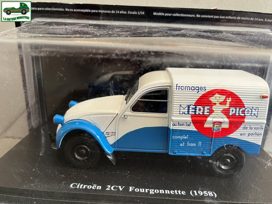 Voiture miniature Citroen 2CV Fourgonnette Mère Picon 1958 Test Hachette 1/24