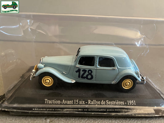 Voiture Miniature Citroen Traction Avant 15 Six Rallye Sestrières 1951 au 1/43