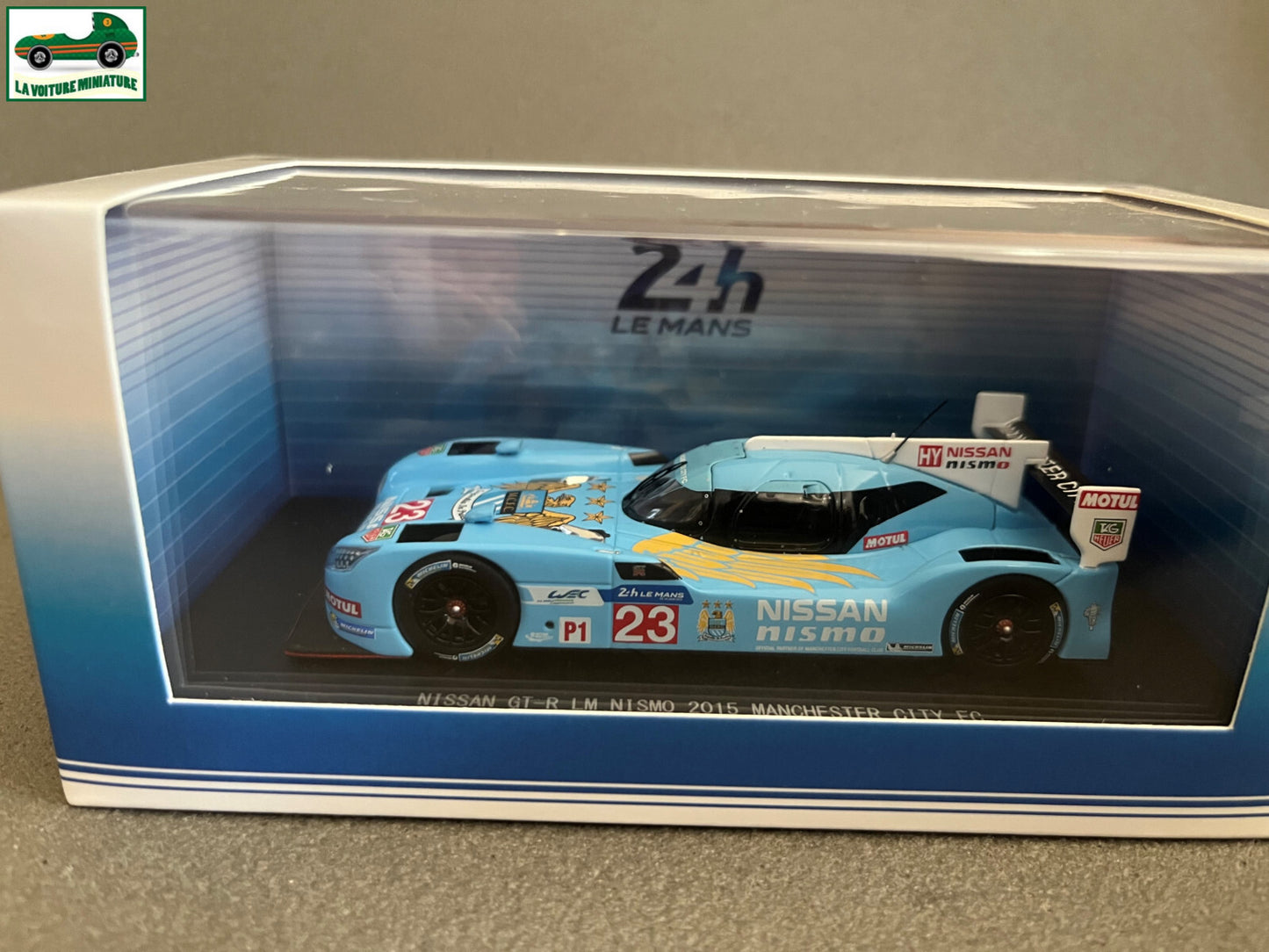 Voiture Miniature Nissan GT-R LM Nismo Manchester City 2015 Ebbro Le Mans 1/43