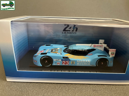 Voiture Miniature Nissan GT-R LM Nismo Manchester City 2015 Ebbro Le Mans 1/43