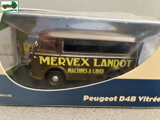 Voiture Miniature Utilitaire Peugeot D4B Vitrée Mervex Landot Atlas Eligor 1/43