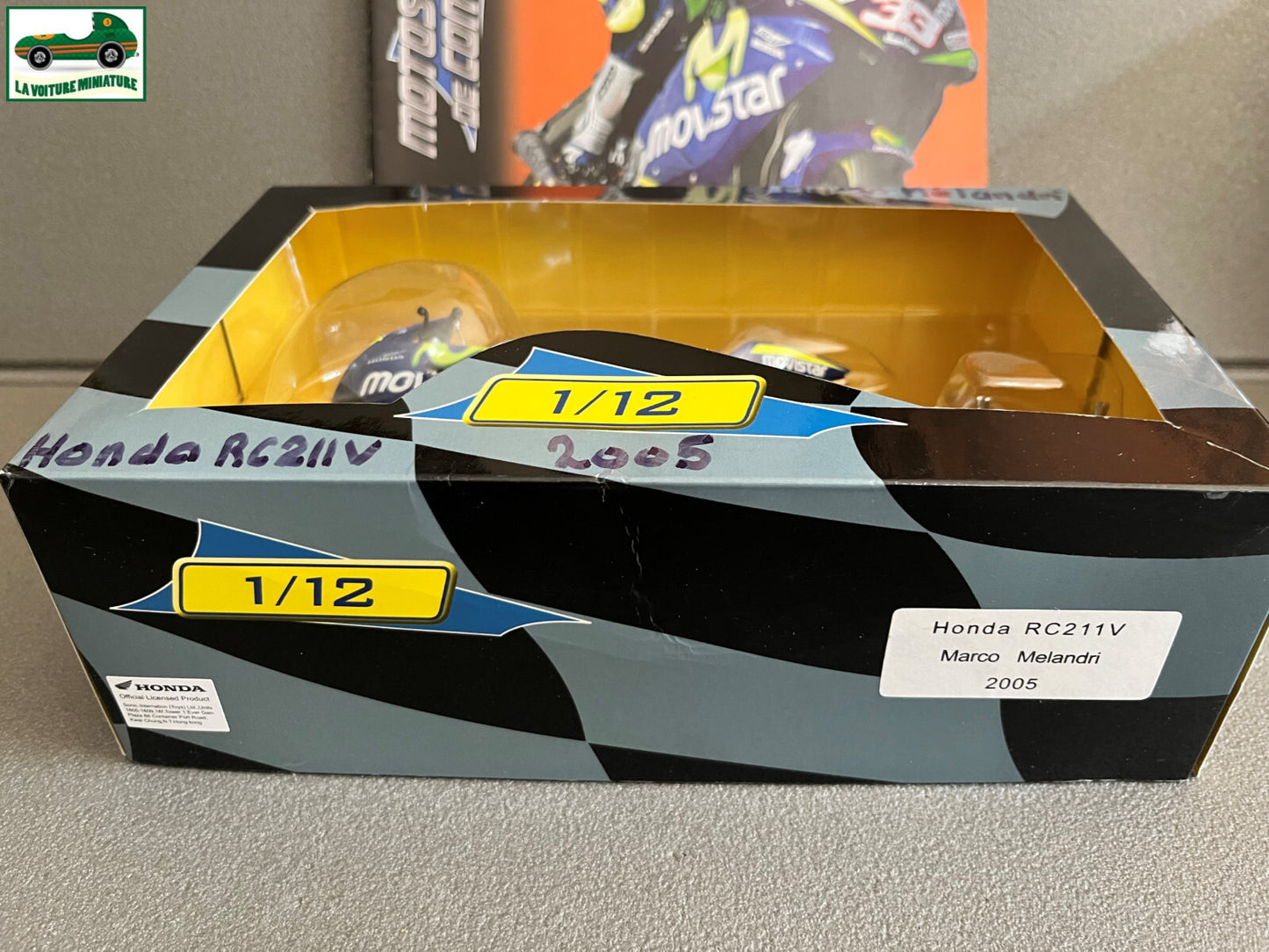 Moto GP miniature Honda RC211V Melandri 2005 Altaya au 1/12