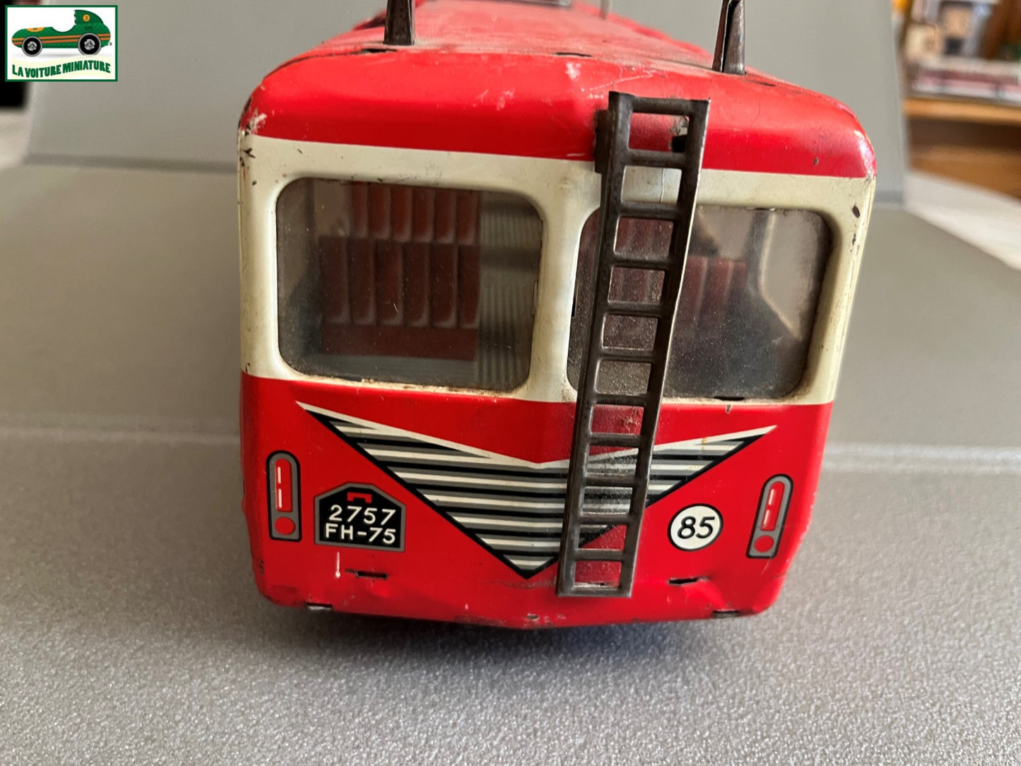 Jouet Ancien Bus Tôle Joustra autobus Setra Transeurope Vintage