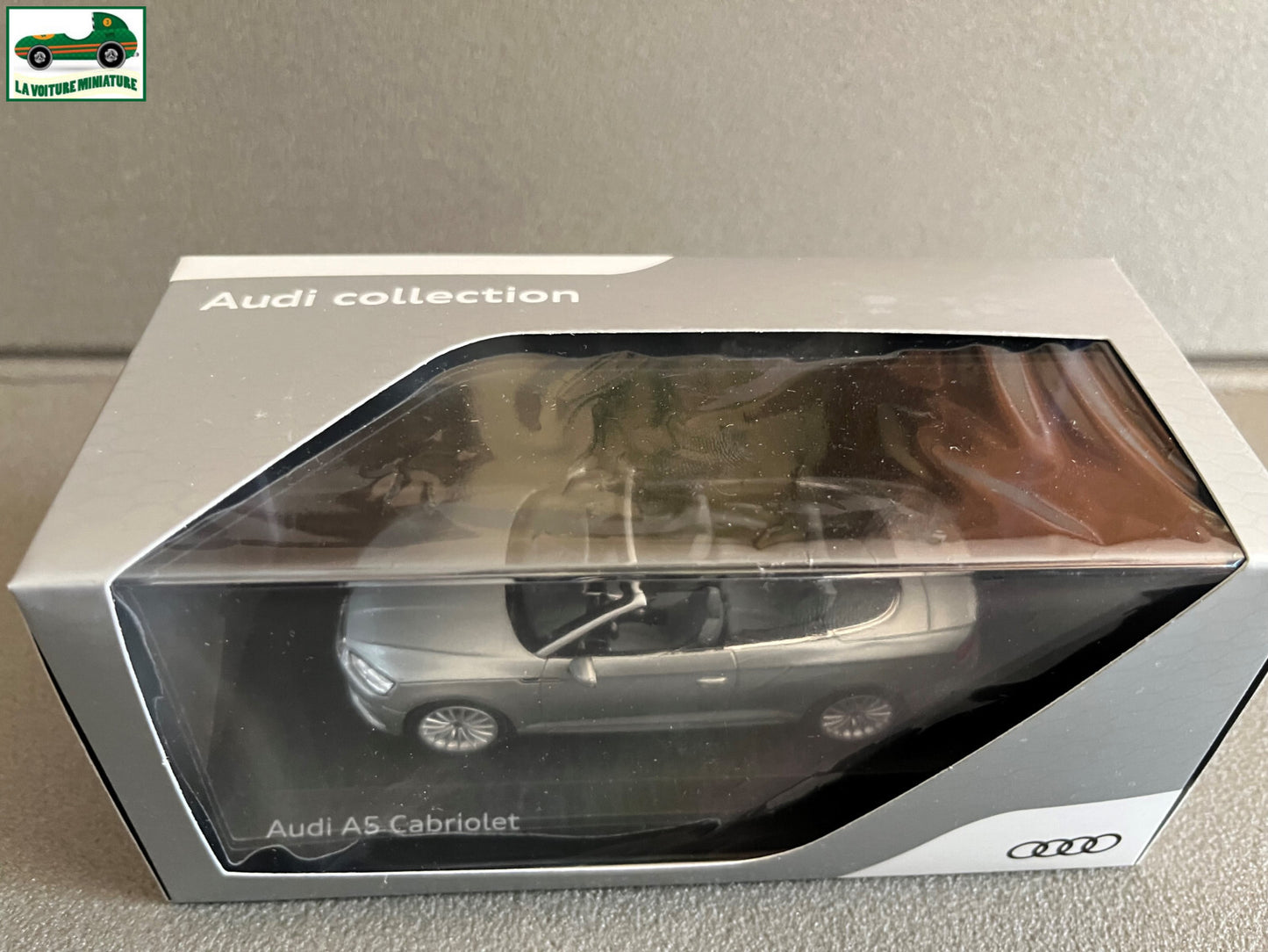 Voiture Miniature Audi A5 Cabriolet Silver Spark au 1/43