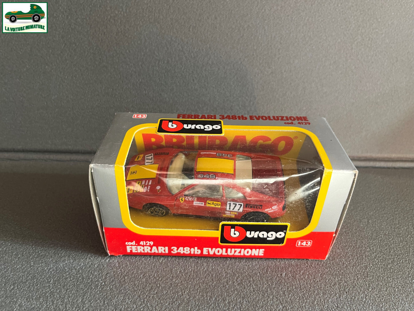 Voiture miniature Collection Ferrari 348 tb Evoluzione tb cod 4129 Burago 1/43