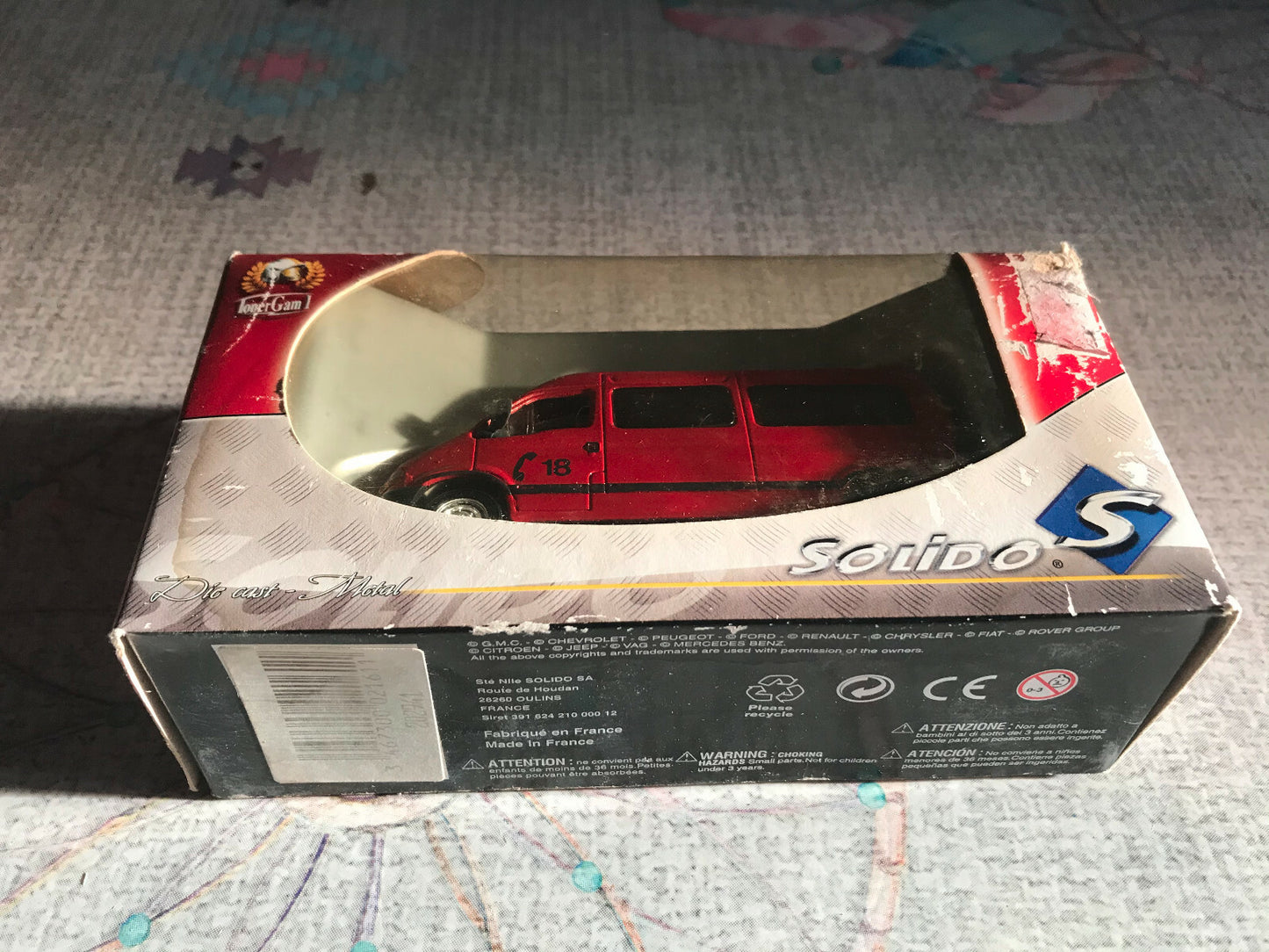 Voiture Miniature Pompiers Camion 2161 Renault Master Solido TonerGam 1/50