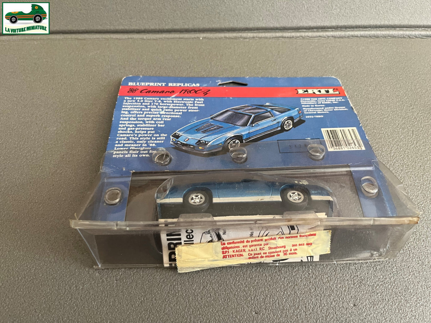 Voiture Miniature Chevrolet Camaro IROC-Z ERTL au 1/43