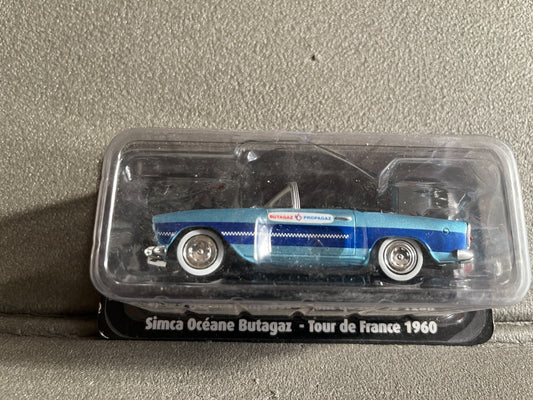 Voiture Miniature Simca Océane Butagaz 1960 Tour de France Vélo Norev au 1/43