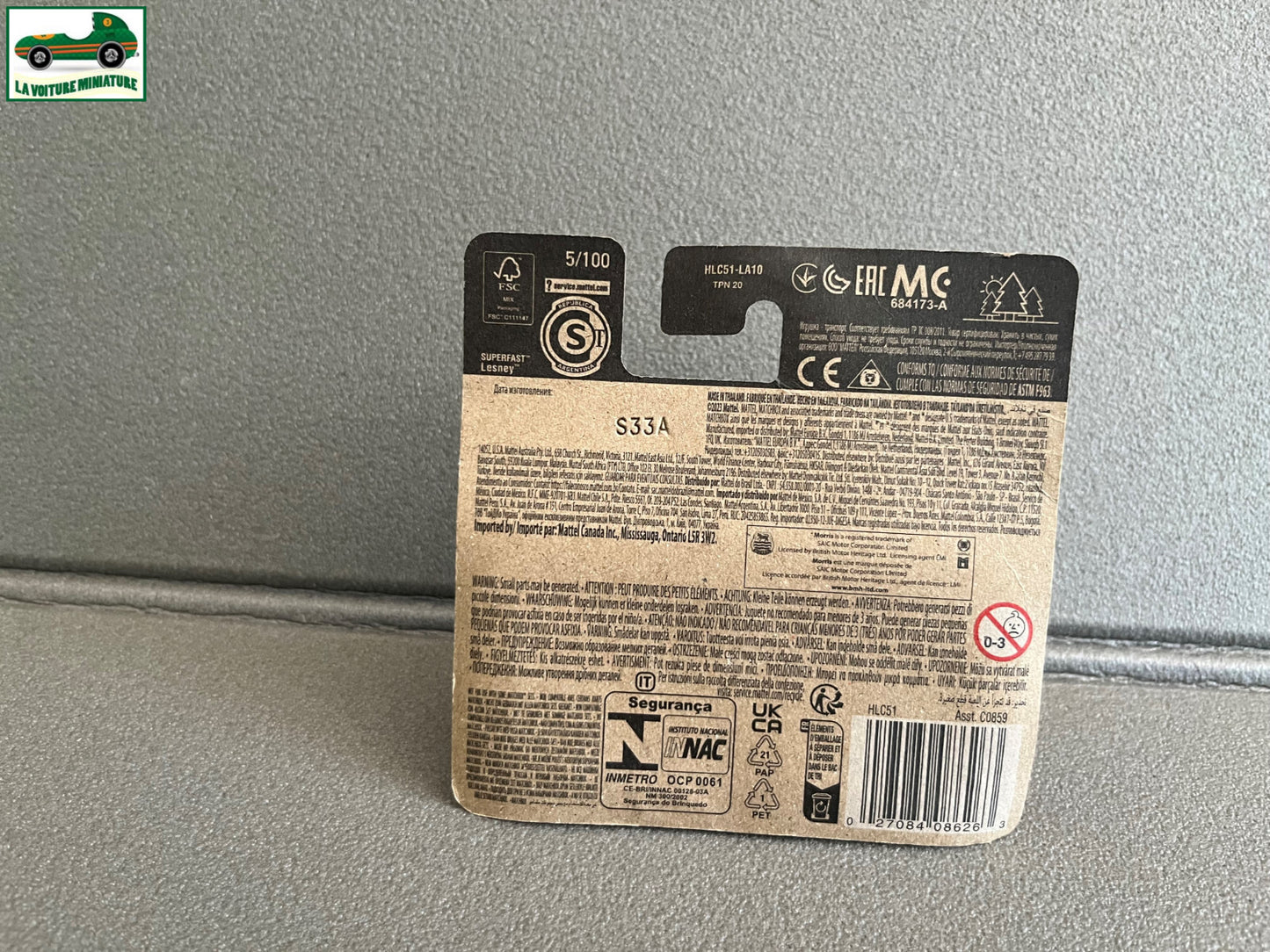 Voiture miniature Morris Minor Saloon Matchbox 70 Years 1/64