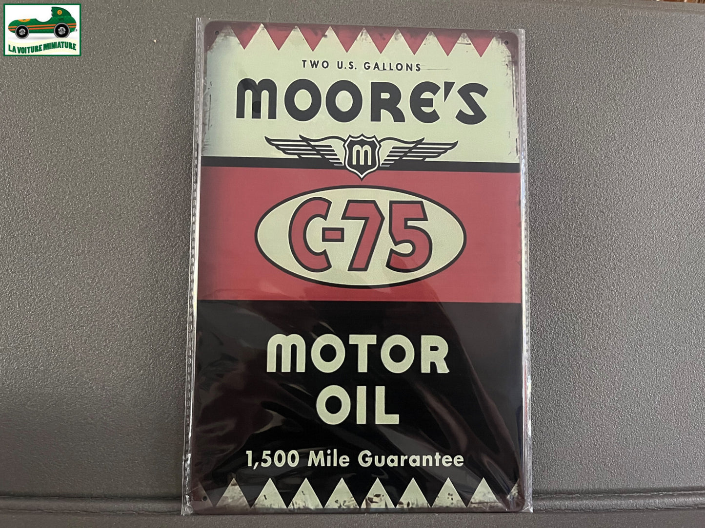 Plaque Métal Voiture Automobile Garage Huile Moteur Moore's 20 x 30 cm