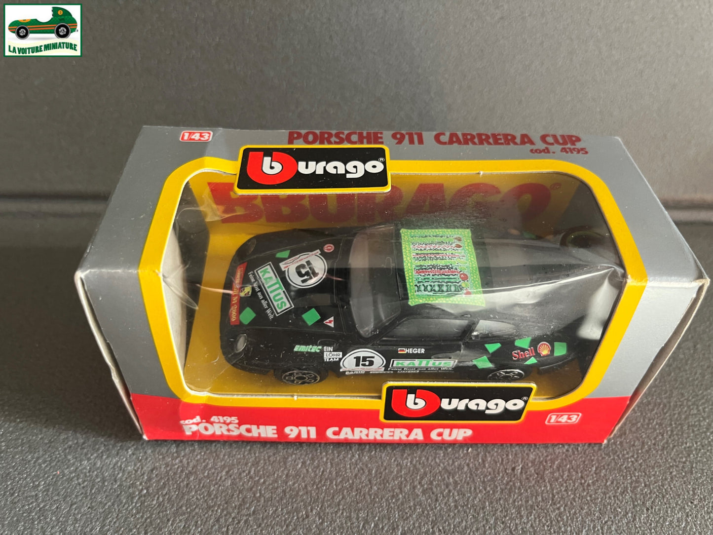 Voiture miniature Burago Porsche 911 Carrera Cup cod 4195 au 1/43