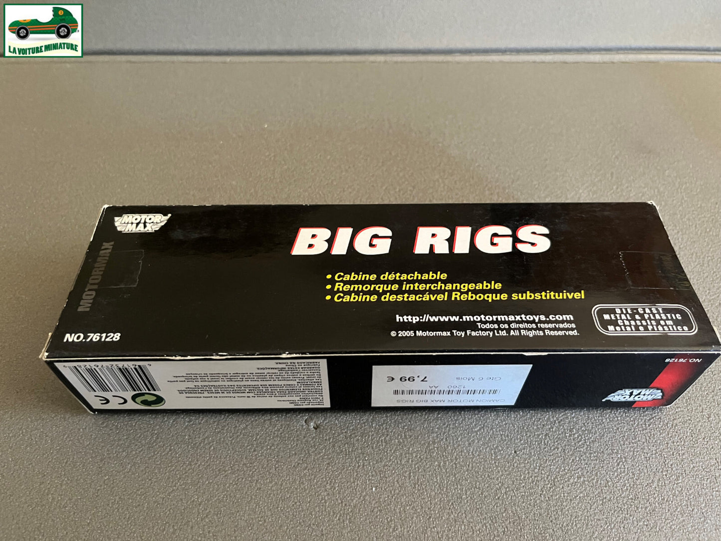 Voiture Miniature Camion Semi Remorque Motormax 76128 Big Rigs 1/64 19cm