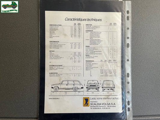 Ancien Dépliant Brochure Documentation Automobile Lada 2104