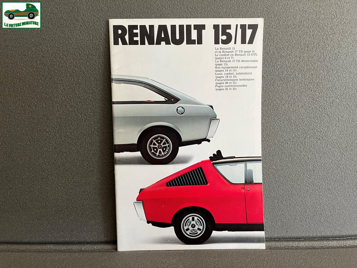Ancien Dépliant Brochure Documentation Automobile Renault 15/17