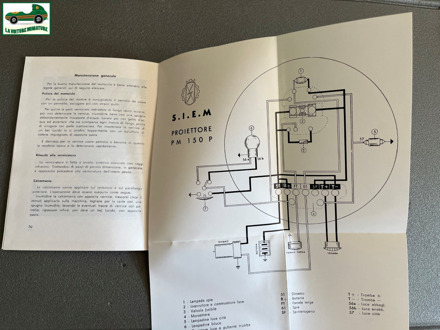 Ancien Dépliant Documentation Entretien Moto Guzzi Superalce 500 cc Instruzioni