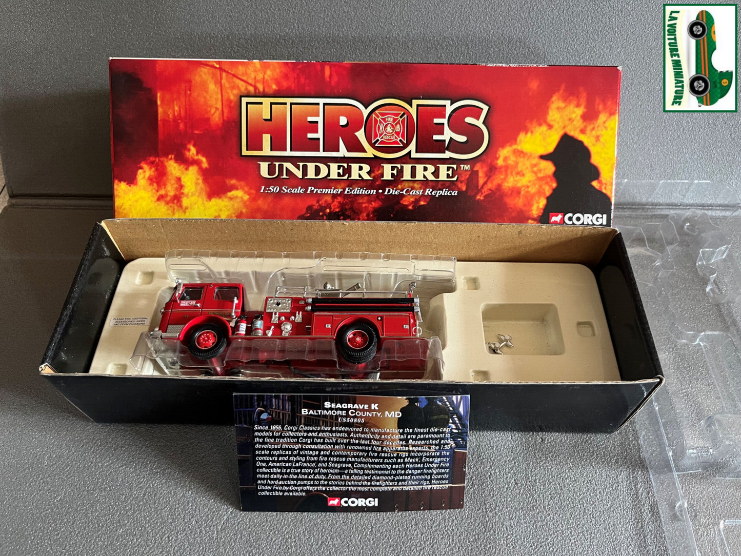 Voiture miniature Camion Pompiers Seagrave K Baltimore Corgi Heroes 1/50